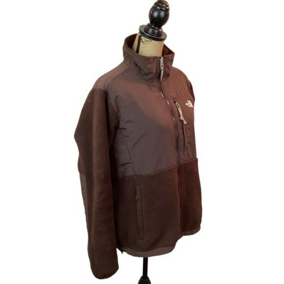 The North Face Womens Brown Denali Fleece Jacket Full Zip Outdoor Warm Large - Picture 6 of 13